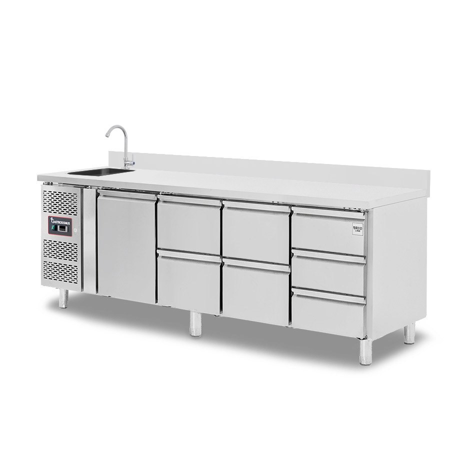 copy of Tavolo refrigerato - 2 porte - Prof. 700 - temperatura -2°C/+8°C