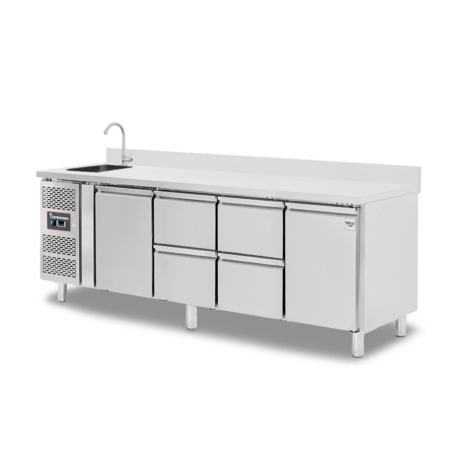 copy of Tavolo refrigerato - 2 porte - Prof. 700 - temperatura -2°C/+8°C