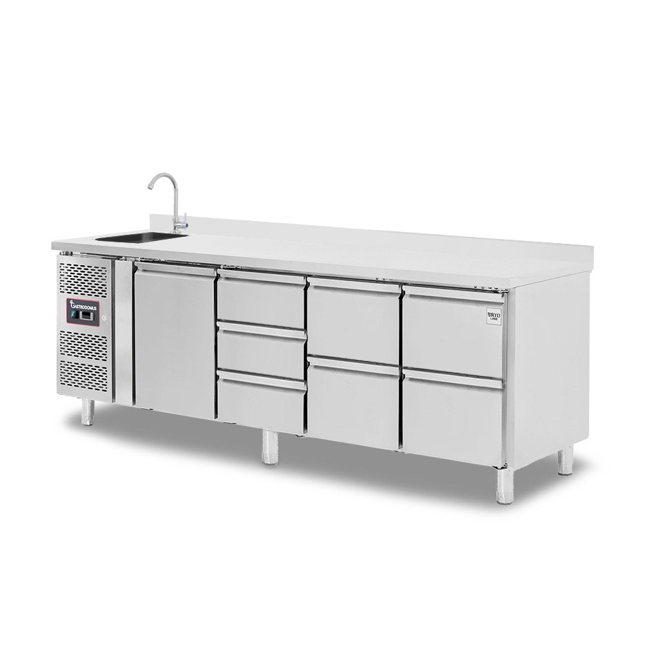 copy of Tavolo refrigerato - 2 porte - Prof. 700 - temperatura -2°C/+8°C