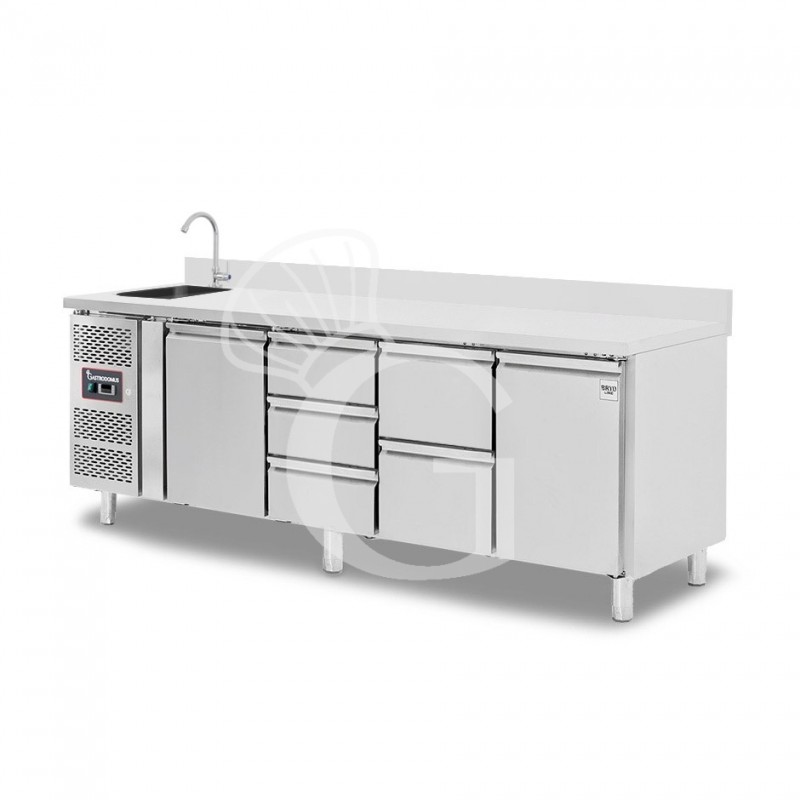 copy of Tavolo refrigerato - 2 porte - Prof. 700 - temperatura -2°C/+8°C