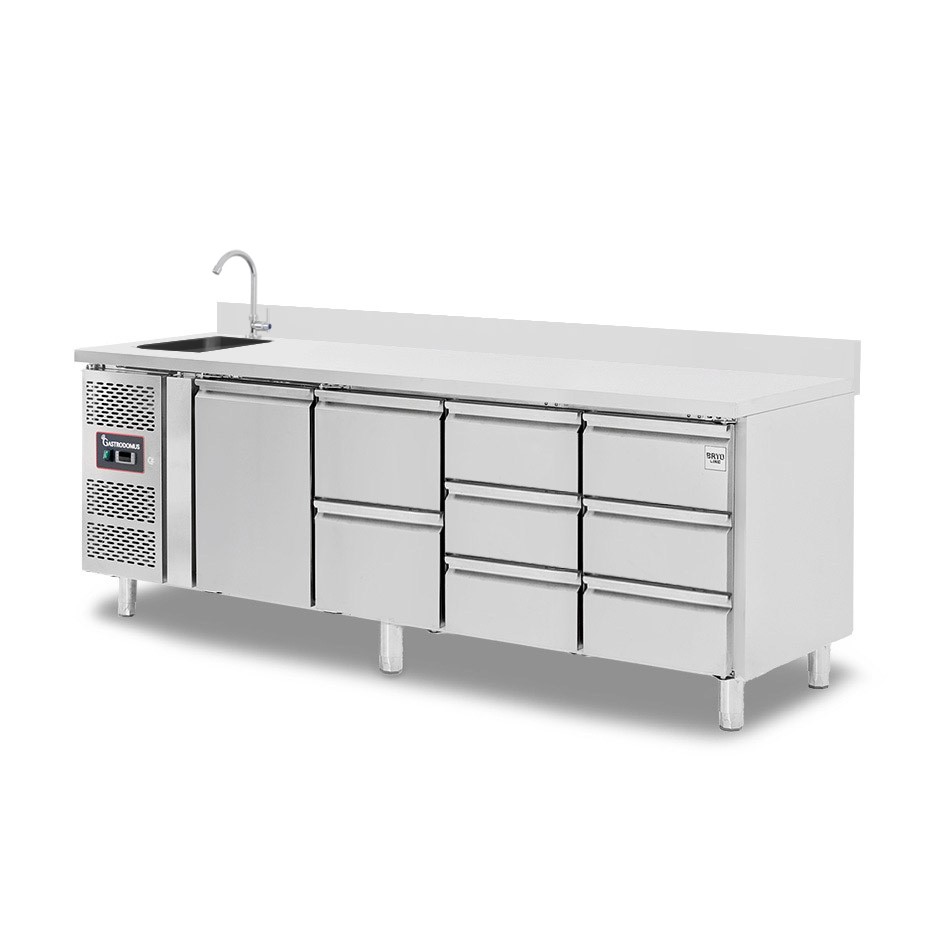copy of Tavolo refrigerato - 2 porte - Prof. 700 - temperatura -2°C/+8°C