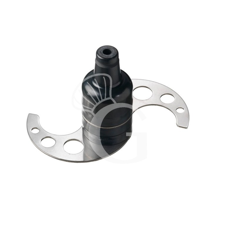 Messer mit zwei gelochten Klingen für Küchenkutter