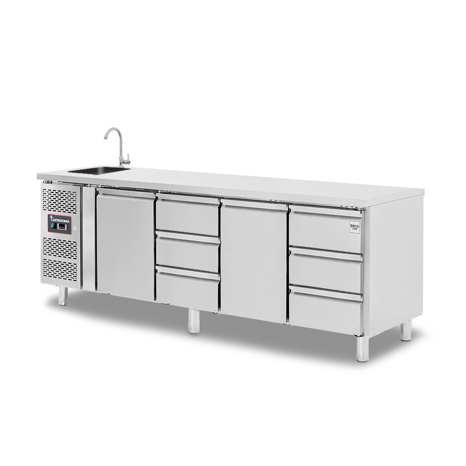 copy of Tavolo refrigerato - 2 porte - Prof. 700 - temperatura -2°C/+8°C
