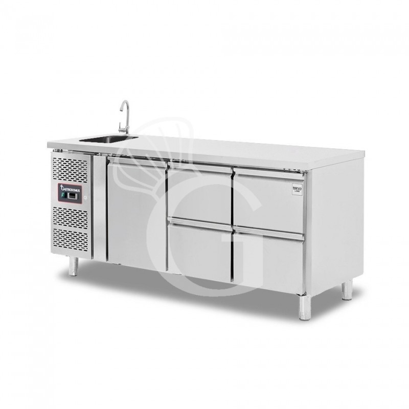 copy of Tavolo refrigerato - 2 porte - Prof. 700 - temperatura -2°C/+8°C