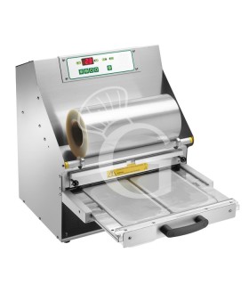 Thermoversiegelungsgerät, Edelstahl, automatische Versiegelung, Rollenbreite 380 mm, B 460 mm x T 510 mm x H 555 mm, 1,5 kW