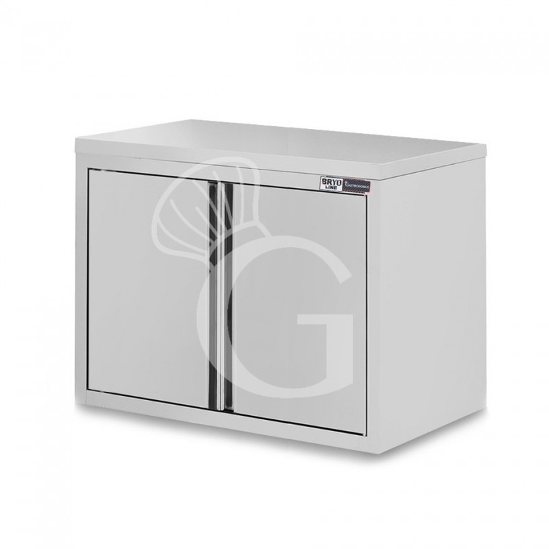 Wandhängeschrank, Edelstahl, 1 Flügeltür, 1 Zwischenboden, B 700 mm x T 400 mm x H 650 mm