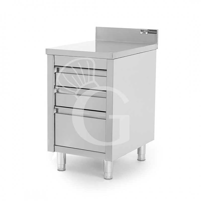 copy of Cassettiera 2 cassetti, un cassettone, alzatina, L 500 x P 700 x H 850 mm