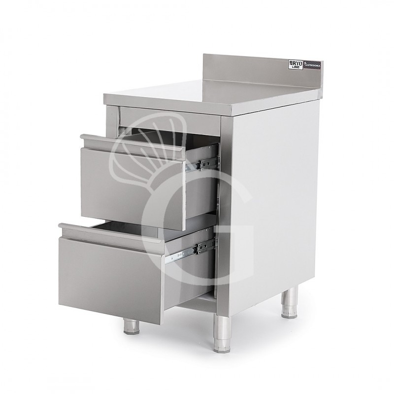 copy of Cassettiera con 2 cassetti e alzatina, L 500 x P 700 x H 850 mm