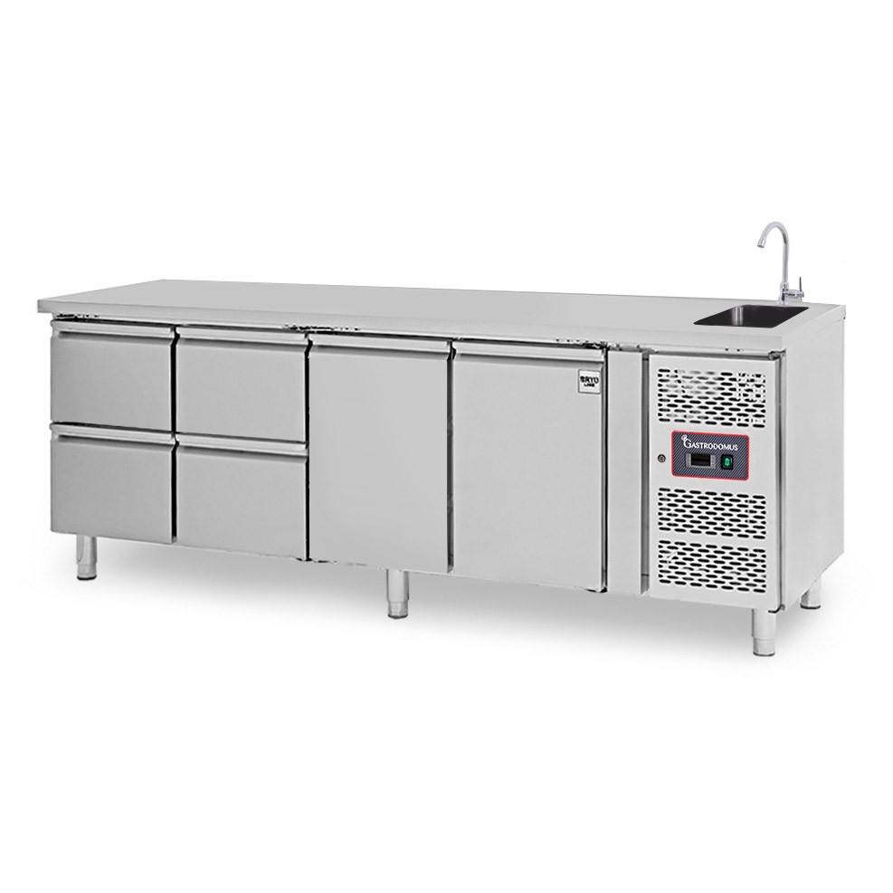 copy of Tavolo refrigerato - 2 porte - Prof. 700 - temperatura -2°C/+8°C