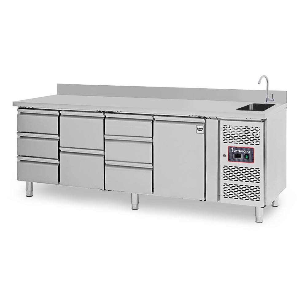 copy of Tavolo refrigerato - 2 porte - Prof. 700 - temperatura -2°C/+8°C