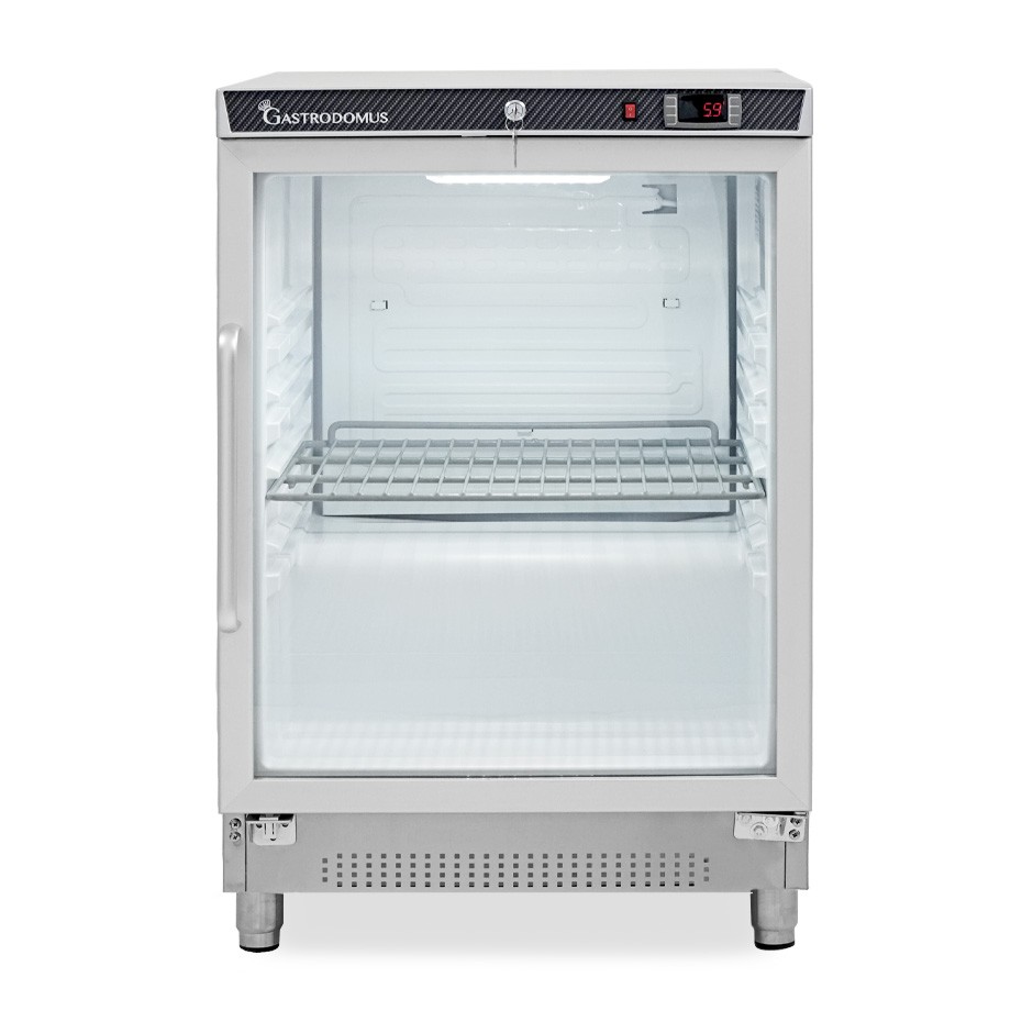 Kühlschrank (103 L), statisch, Edelstahl, Temperatur -2°C/+8°C, Glastür