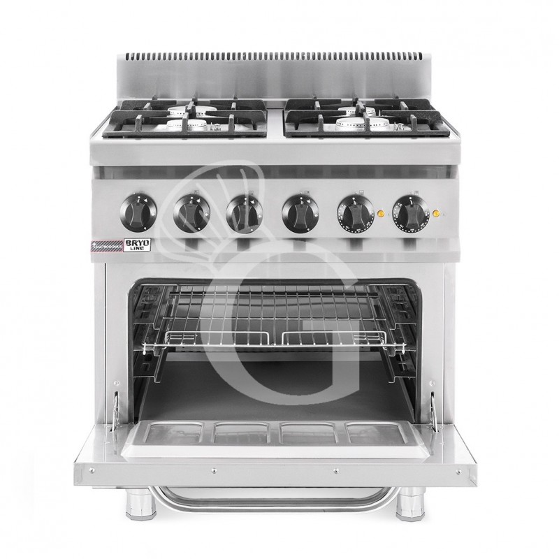 copy of Cucina a gas - 4 fuochi - forno elettrico a convezione - bacinelle smaltate