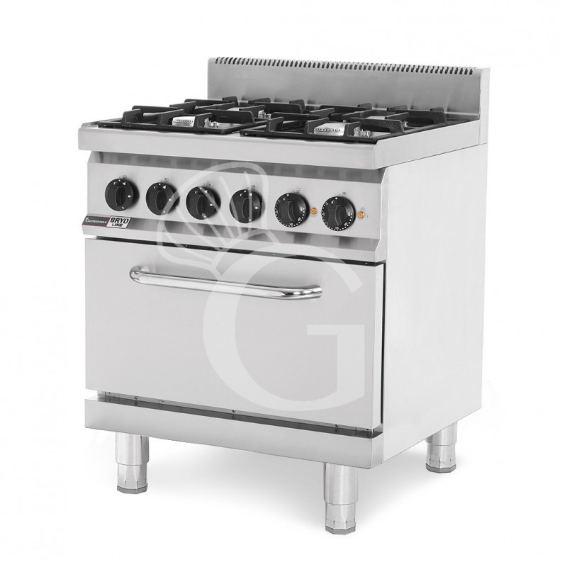 copy of Cucina a gas - 4 fuochi - forno elettrico a convezione - bacinelle smaltate