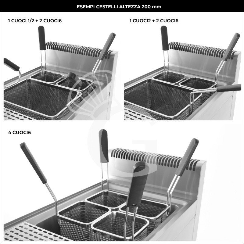 copy of Cuocipasta a gas su mobile chiuso - 1 vasca - capacità 40 LT - Lungh 700 mm