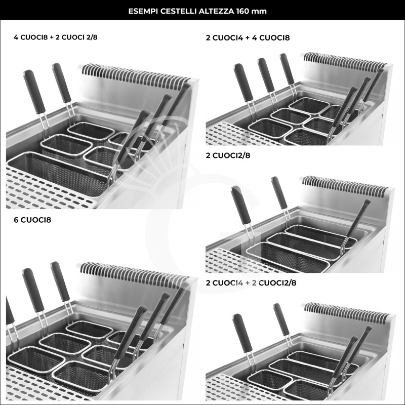 copy of Cuocipasta elettrico su mobile chiuso - 1 vasca - capacità 40 LT