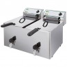 Elektro-Doppel-Fritteuse (2 x 10 Liter), Tischgerät, 2 x 6000 Watt, dreiphasig