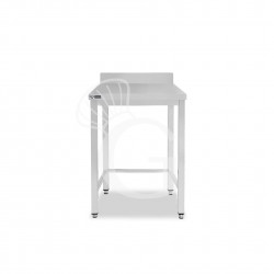 Edelstahltisch mit Aufkantung, B 600 mm X T 800 mm X H 965 mm