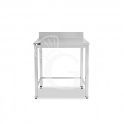 Edelstahltisch mit Aufkantung, B 800 mm X T 800 mm X H 965 mm