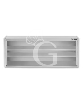 copy of Pensile a giorno in acciaio inox con 1 ripiano, L 1600 mm x P 400 mm x H 800 mm