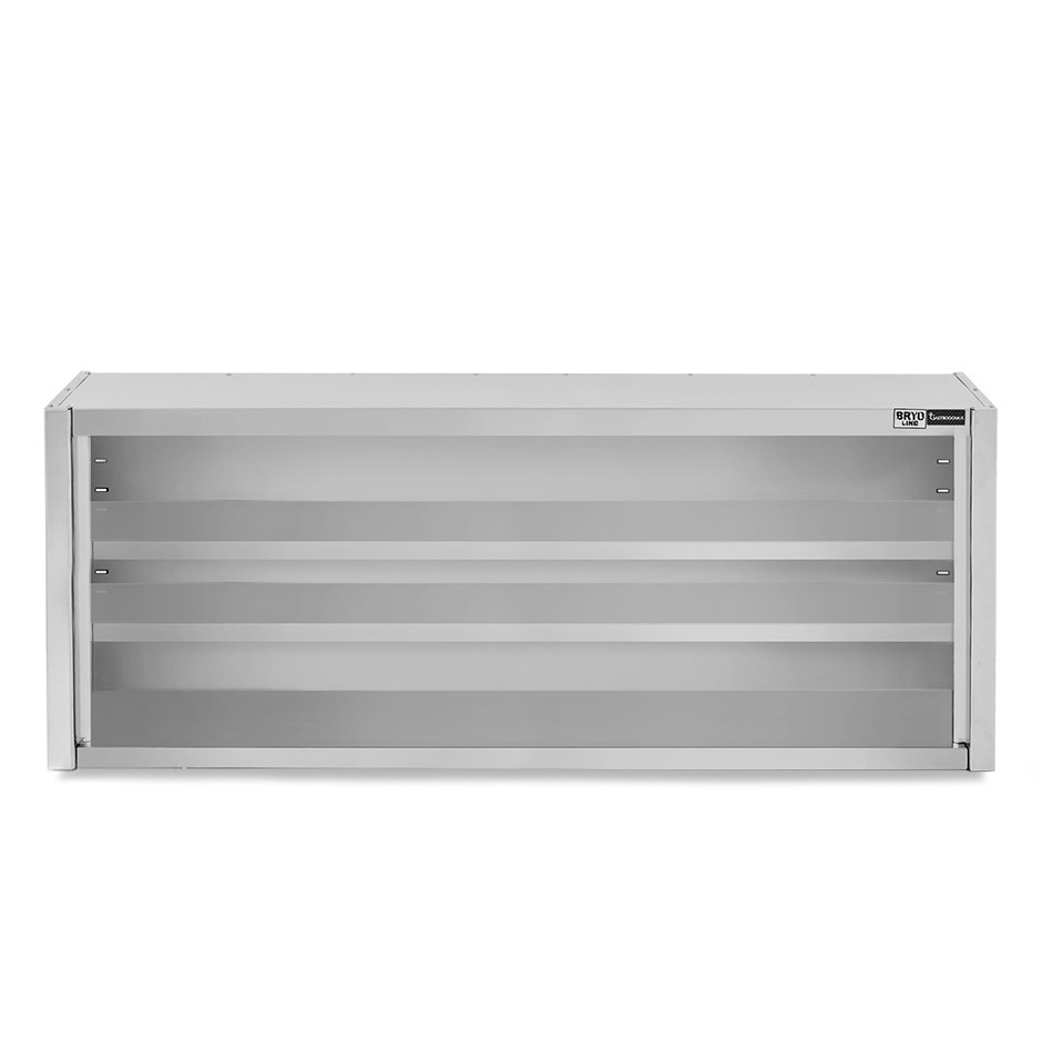 copy of Pensile a giorno in acciaio inox con 1 ripiano, L 1600 mm x P 400 mm x H 800 mm