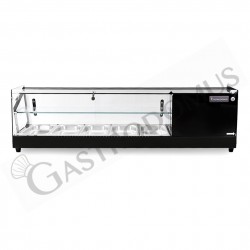 Tapas-Kühlvitrine für 5 x GN1/3 Behälter, 160 Watt, B 1295 mm x T 395 mm x H 375 mm