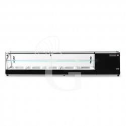 Tapas-Kühlvitrine für 5 x GN1/2 Behälter, 160 Watt, B 1740 mm x T 395 mm x H 375 mm