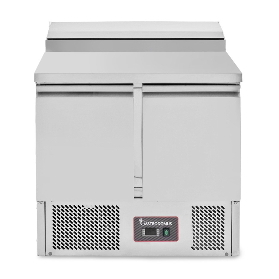 Pizzakühltisch / Saladette, 2 Türen, Temperatur +2°C/+8°C, Arbeitsplatte aus Edelstahl