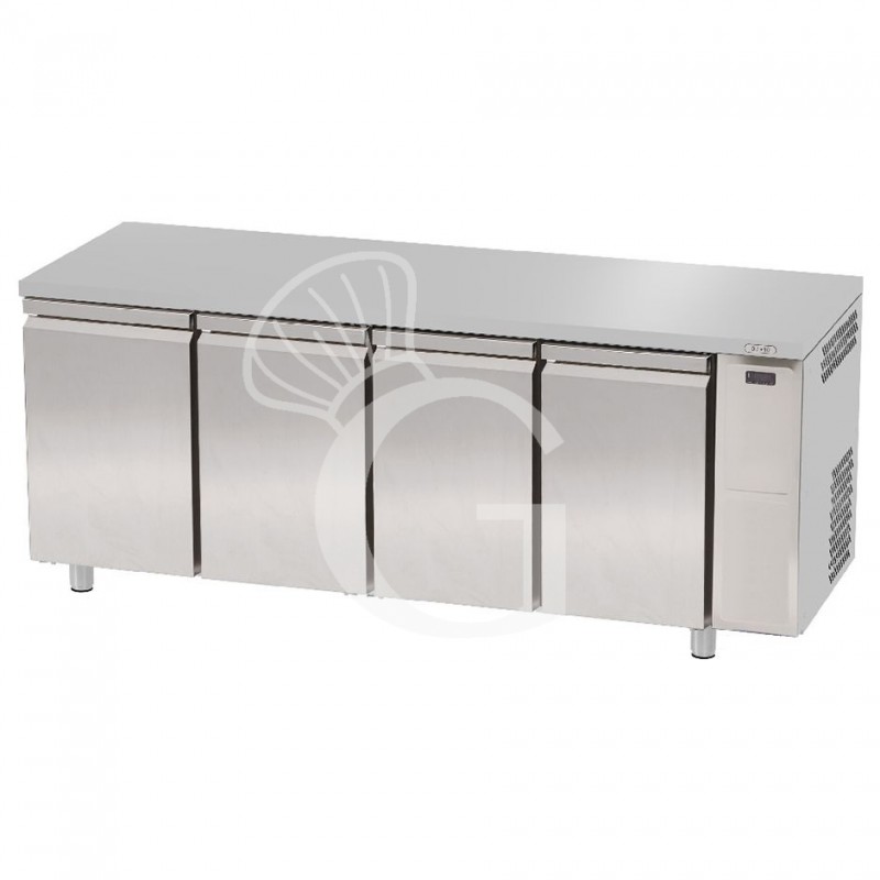 Kühltisch, 4 Türen, Tiefe 700 mm, 0°C/+10°C, externer Motor, Energieklasse D