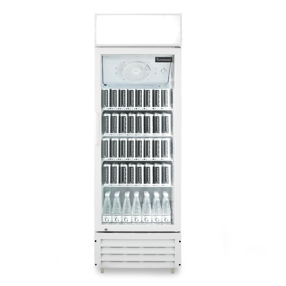 Weißer Getränkekühlschrank (290 L), Umluft, Temperatur 0°C/+10°C, Flügeltür