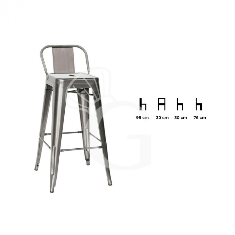 Metallhocker / Barhocker "ZAC", lackiert