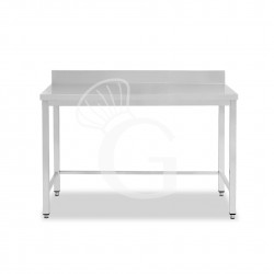 Edelstahltisch mit Aufsatz B 1300 mm x T 800 mm x H 950 mm