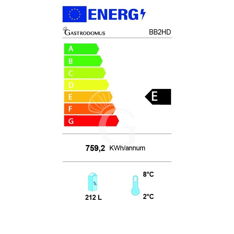 copy of Espositore refrigerato ventilato per bibite - capacità 133 LT - temp. +1° C/ + 10° C