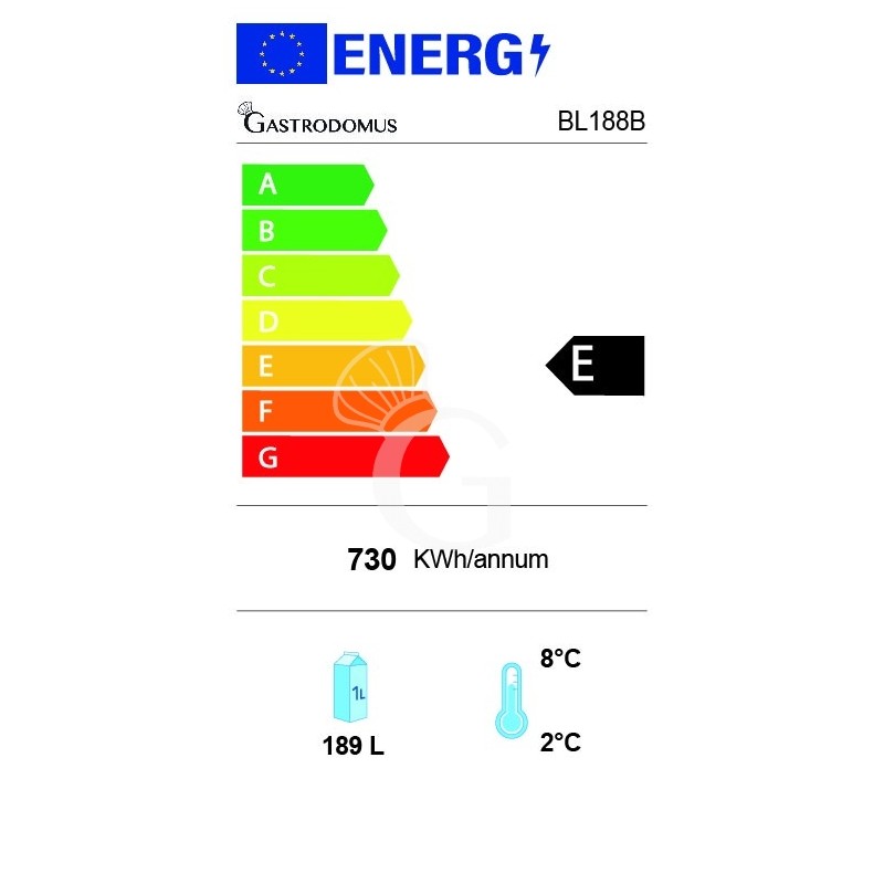 copy of Espositore refrigerato ventilato per bibite-  temp +2°C/+8°C - capacità 216 LT