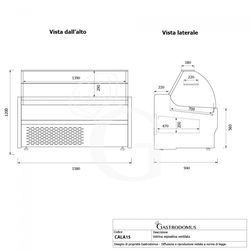 copy of Espositore refrigerato ventilato per bibite-  temp +2°C/+8°C - capacità 216 LT