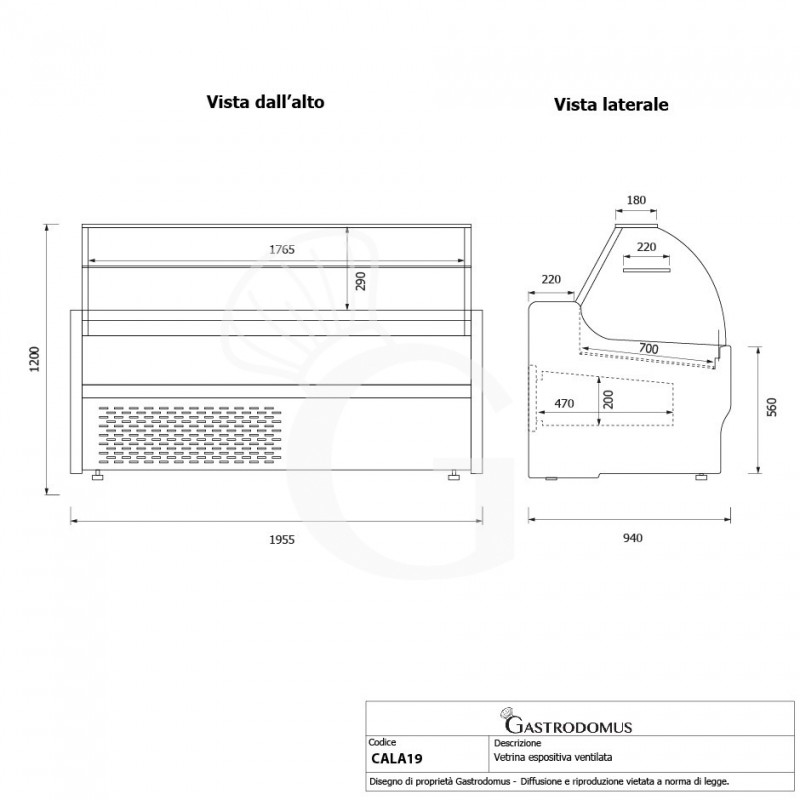 copy of Espositore refrigerato ventilato per bibite-  temp +2°C/+8°C - capacità 216 LT