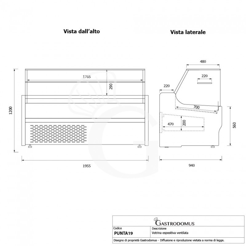 copy of Espositore refrigerato ventilato per bibite-  temp +2°C/+8°C - capacità 216 LT