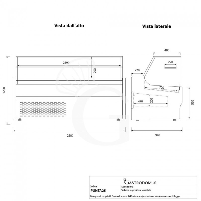 copy of Espositore refrigerato ventilato per bibite-  temp +2°C/+8°C - capacità 216 LT