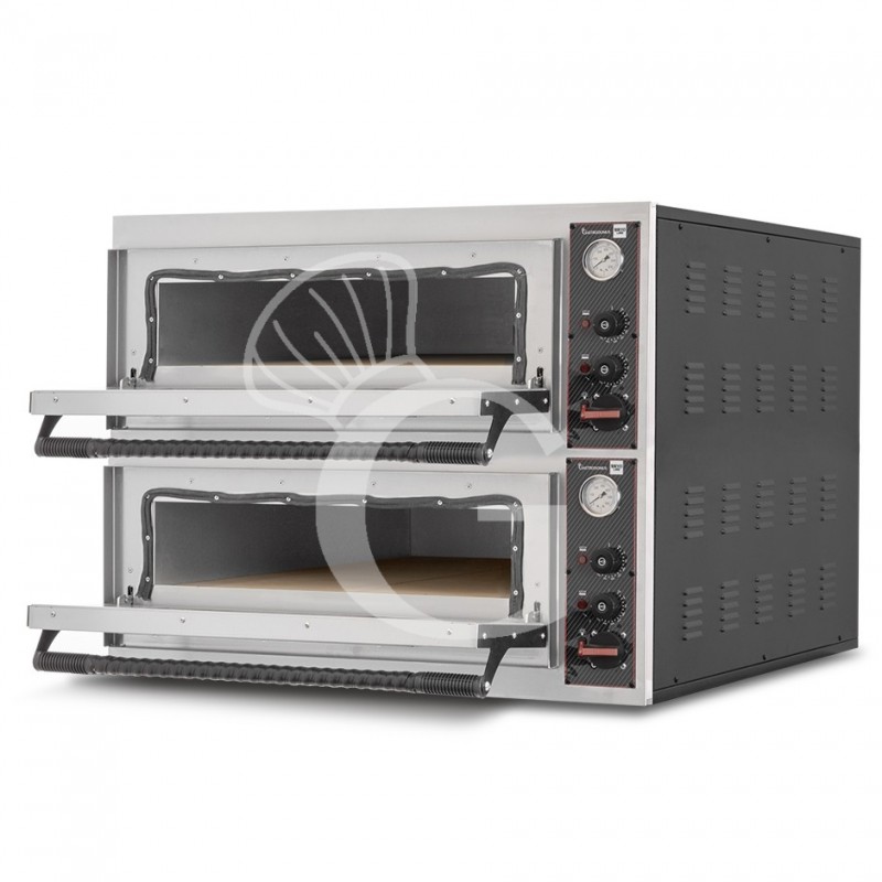 copy of Forno elettrico 2+2 teglie 60x40 o 6+6 pizze 35 cm - 2 camere - controllo meccanico