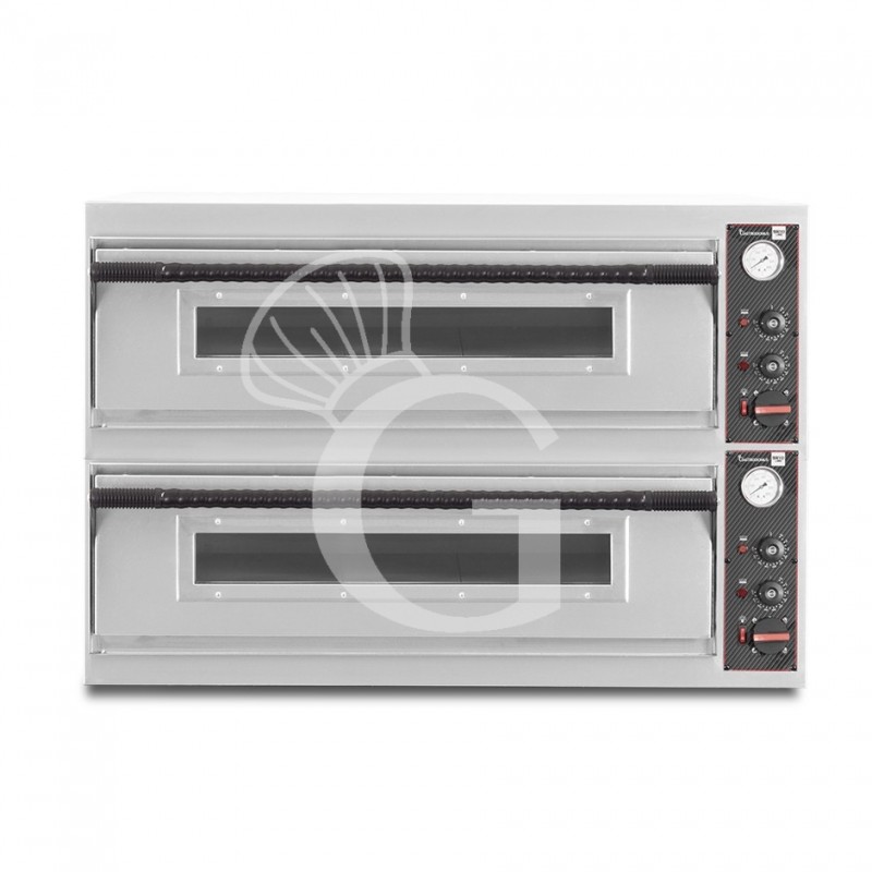 copy of Forno elettrico 2+2 teglie 60x40 o 6+6 pizze 35 cm - 2 camere - controllo meccanico