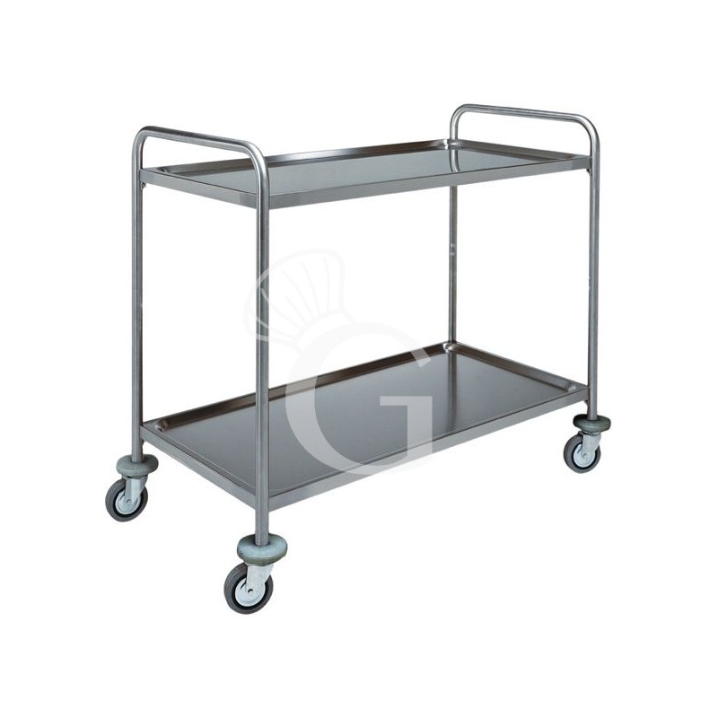 Servierwagen – Edelstahl – Rohrgestell – B 1100 mm x T 600 mm x H 940 mm