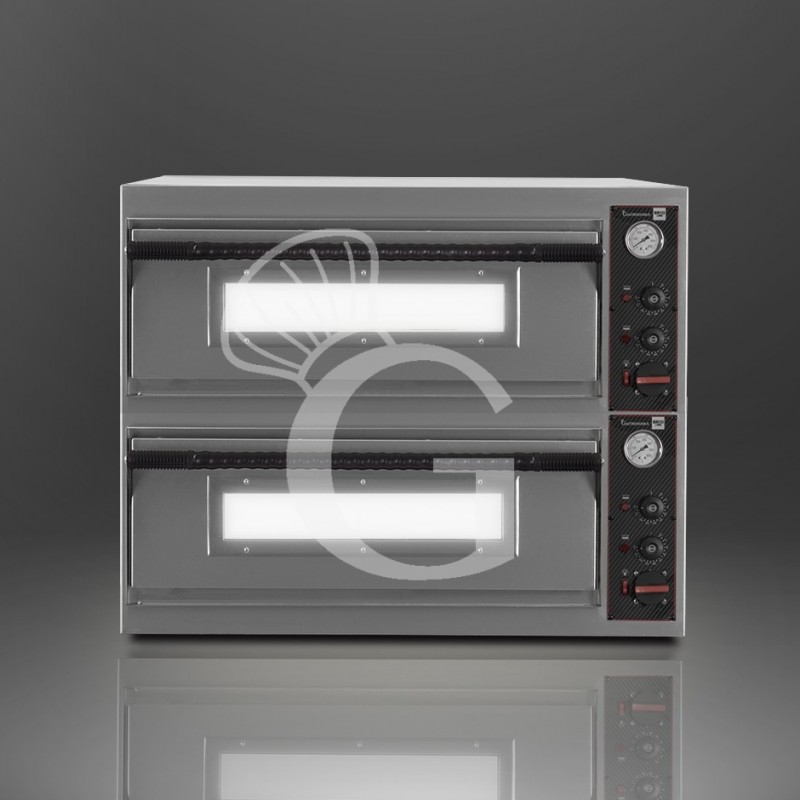 copy of Forno elettrico 1+1 teglie 60x40 o 4+4 pizze 35 cm - 2 camere - controllo meccanico