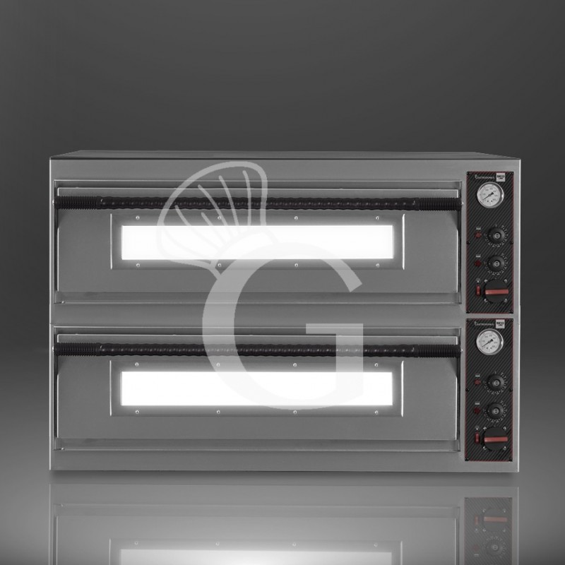 copy of Forno elettrico 2+2 teglie 60x40 o 6+6 pizze 35 cm - 2 camere - controllo meccanico