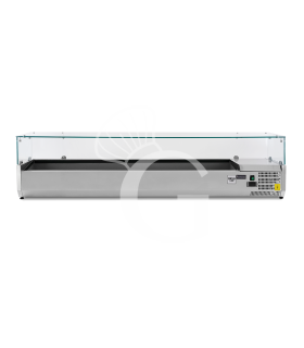 Pizza-Kühlaufsatzvitrine, Länge 1500 mm, für 5 Behälter GN1/3 + 1 Behälter GN1/2