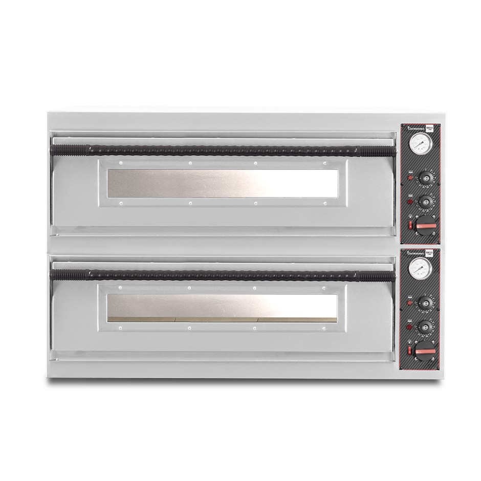 copy of Forno elettrico 2+2 teglie 60x40 o 6+6 pizze 35 cm - 2 camere - controllo meccanico