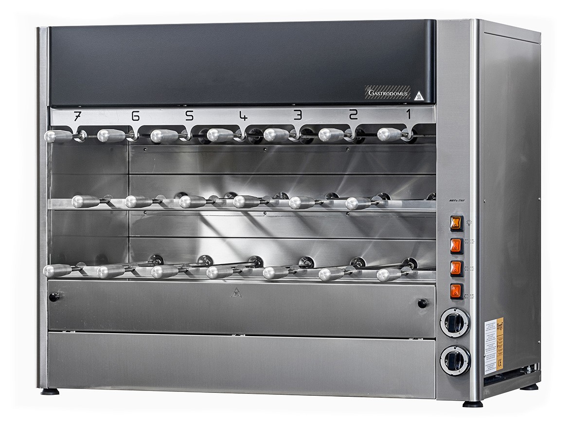 Elektro Churrasco-Griller, 20 Grillschwerter (B 1100 mm x T 570 mm x H 900 mm)