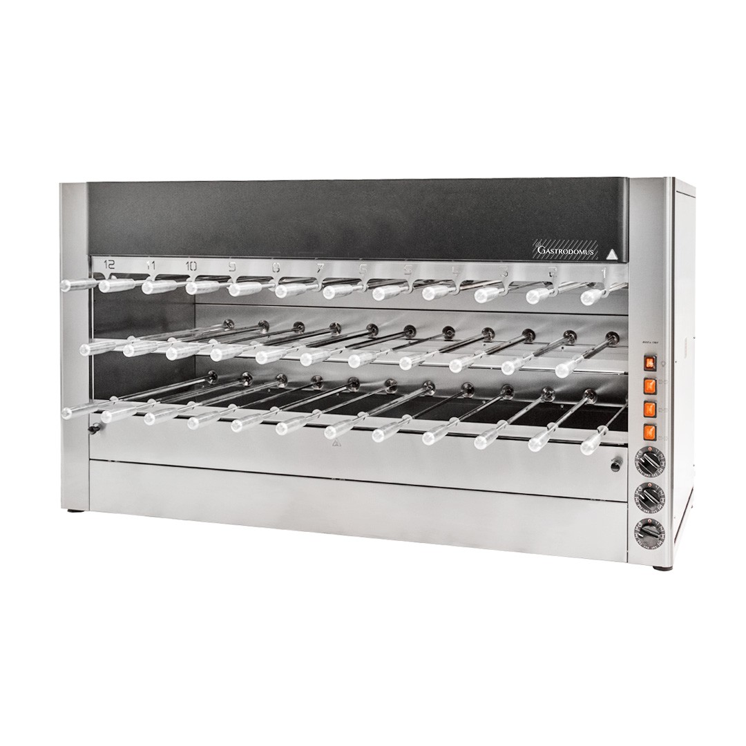 Elektro Churrasco-Griller, 35 Grillschwerter (B 1640 mm x T 570 mm x H 900 mm)