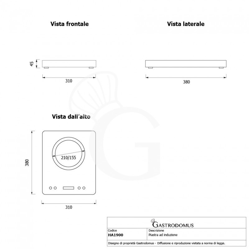 copy of Induktionsherd – 1 Kochfeld – 2700 W