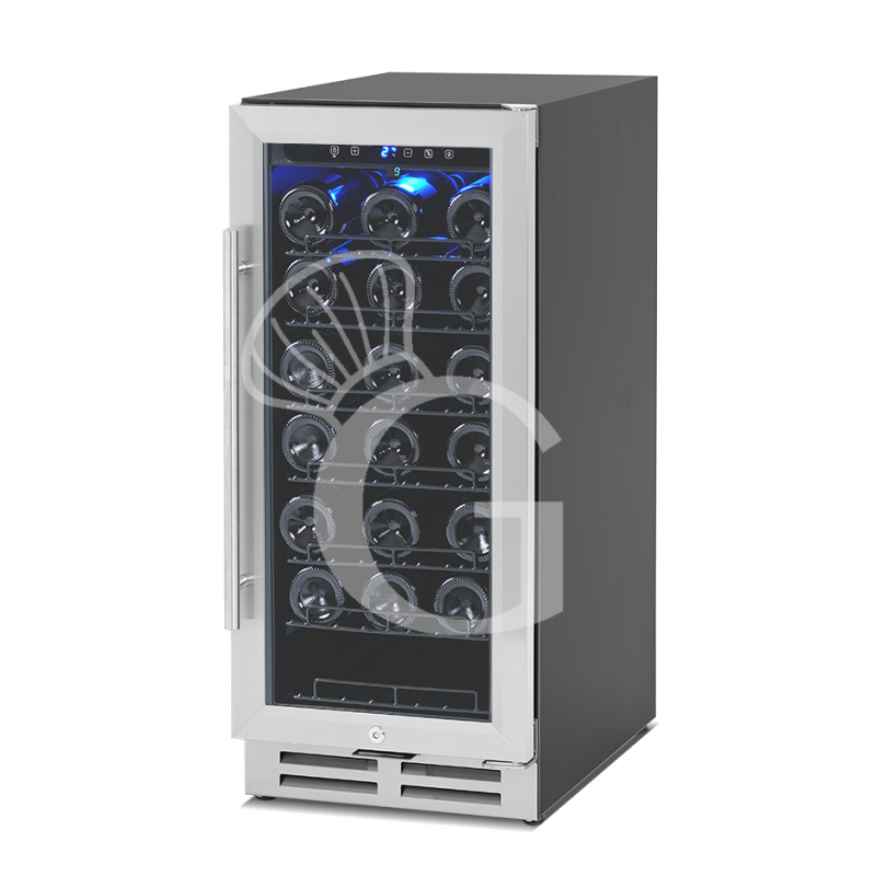 copy of Espositore refrigerato per vino - 3+1 ripiani cromati - capacità 85 LT - temp. + 4° C / + 10° C