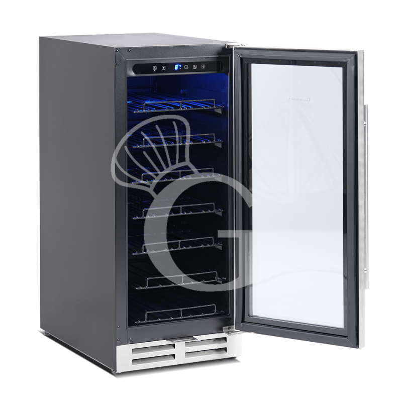 copy of Espositore refrigerato per vino - 3+1 ripiani cromati - capacità 85 LT - temp. + 4° C / + 10° C