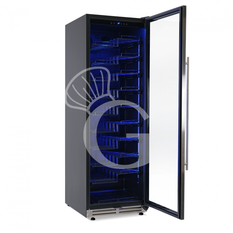 copy of Espositore refrigerato per vino - 3+1 ripiani cromati - capacità 85 LT - temp. + 4° C / + 10° C